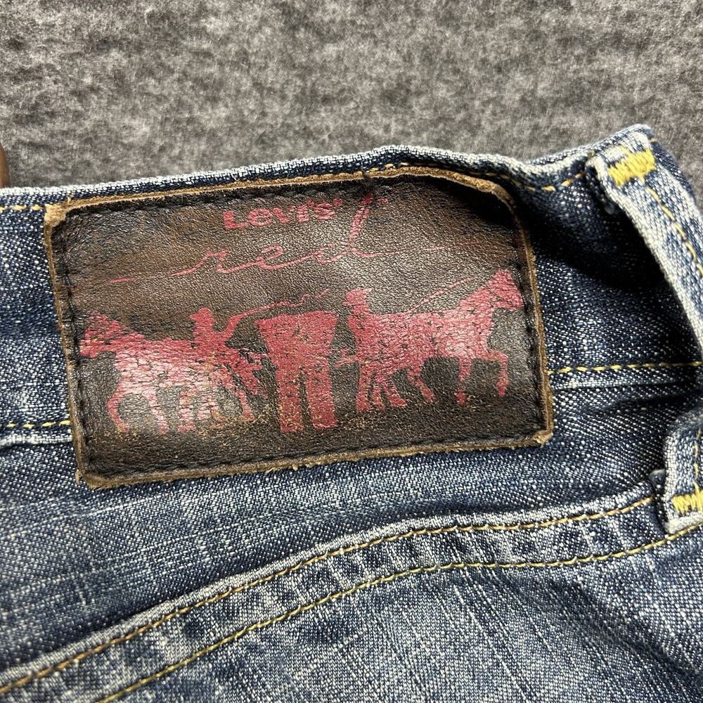 Levi's Red Collection Men's Boot Cut Jeans Cotton Denim 33x30 Blue‎ Vintage Y2K - Picture 7 of 10